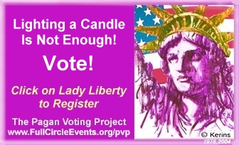 Pagans vote! Click here to register.